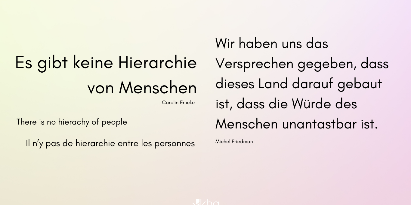 Es gibt keine Hierarchien von Menschen (Website)