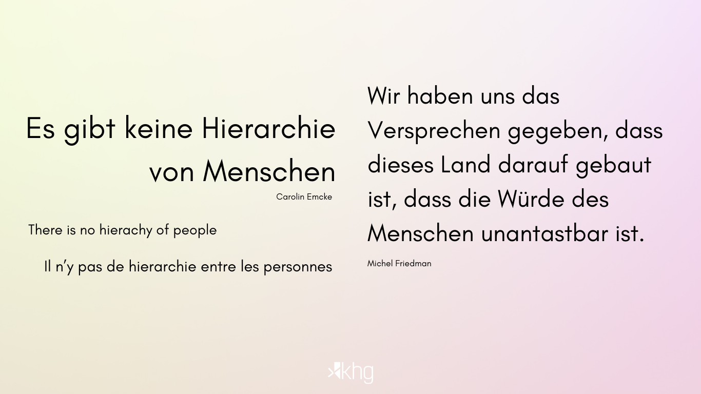 Es gibt keine Hierarchien von Menschen (Website)